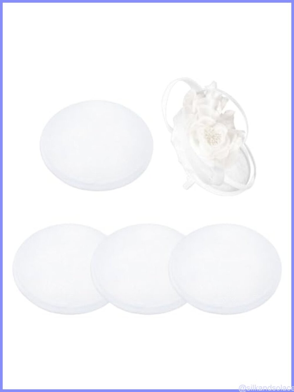 4Pc Round Fascinator Hat Base Mesh Linen DIY Millinery Craft 5in